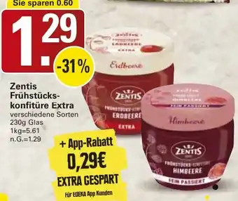 WEZ Zentis Frühstückskonfitüre Extra Angebot