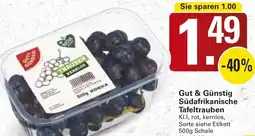 WEZ Gut & Günstig Südafrikanische Tafeltrauben Angebot