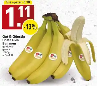 WEZ Gut & Günstig Costa Rica Bananen Angebot