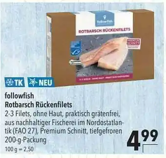 CITTI Markt Followfish Rotbarsch Rückenfilets Angebot