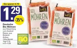 WEZ Deutsche Bio Möhren Angebot