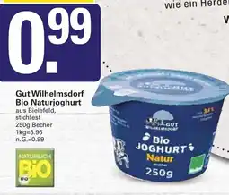 WEZ Gut Wilhelmsdorf Bio Naturjoghurt Angebot