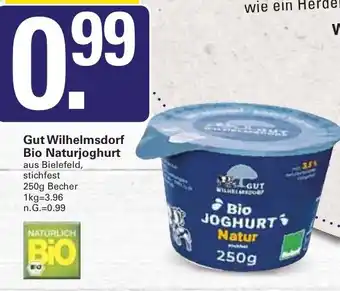 WEZ Gut Wilhelmsdorf Bio Naturjoghurt Angebot