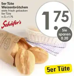 WEZ Schäfer's 5er Tüte Weizenbrötchen Angebot