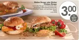 WEZ Bäcker Burger oder Bäcker Chicken Burger Angebot