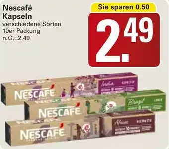 WEZ Nescafé Kapseln Angebot