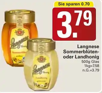 WEZ Langnese Sommerblüten- oder Landhonig Angebot