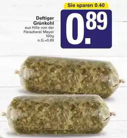 WEZ Deftiger Grünkohl Angebot