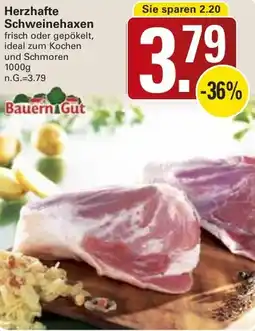 WEZ Bauern Gut Herzhafte Schweinehaxen Angebot