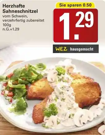 WEZ Herzhafte Sahneschnitzel Angebot