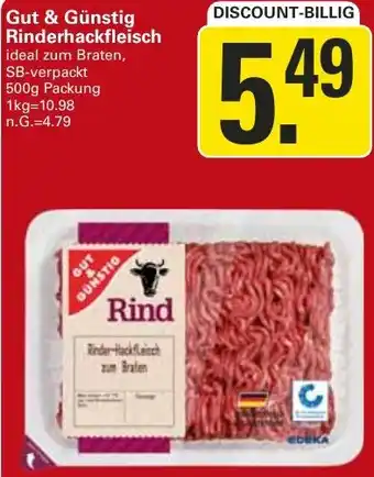 WEZ Gut & Günstig Rinderhackfleisch Angebot