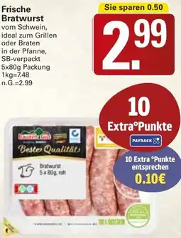 WEZ Bauern Gut Frische Bratwurst Angebot