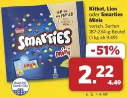 Combi Kitkat, Lion oder Smarties Minis Angebot