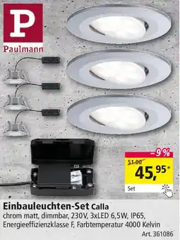 Holz Possling Paulmann Einbauleuchten-Set Calla Angebot