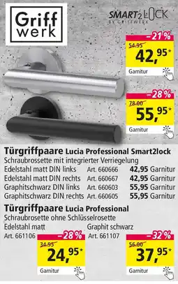 Holz Possling Griff werk Türgriffpaare Lucia Professional Smart2lock Angebot