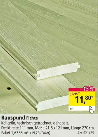 Holz Possling Rauspund Fichte Angebot