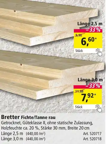 Holz Possling Bretter Fichte/Tanne rau Angebot