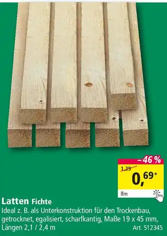 Holz Possling Latten Fichte Angebot