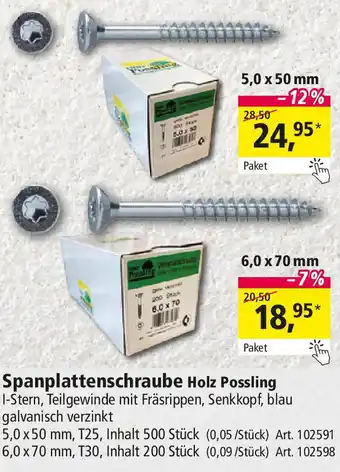 Holz Possling Spanplattenschraube Holz Possling Angebot