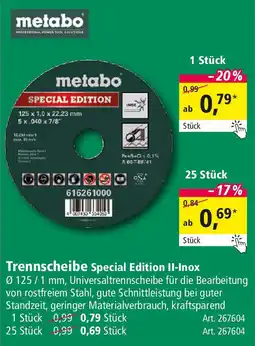 Holz Possling Metabo Trennscheibe Special Edition II-Inox Angebot