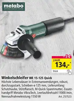 Holz Possling Metabo Winkelschleifer WE 15-125 Quick Angebot