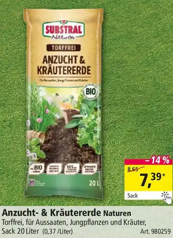 Holz Possling SUBSTRAL Anzucht- & Kräutererde Naturen Angebot