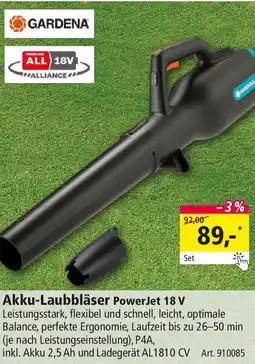 Holz Possling GARDENA Akku-Laubbläser PowerJet 18 V Angebot