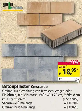 Holz Possling Betonpflaster Crescendo Angebot