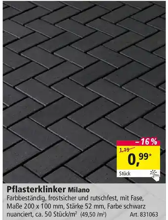 Holz Possling Pflasterklinker Milano Angebot