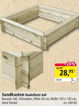 Holz Possling Sandkasten Nadelholz kdi Angebot