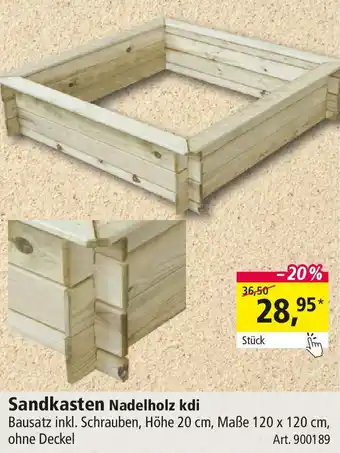 Holz Possling Sandkasten Nadelholz kdi Angebot