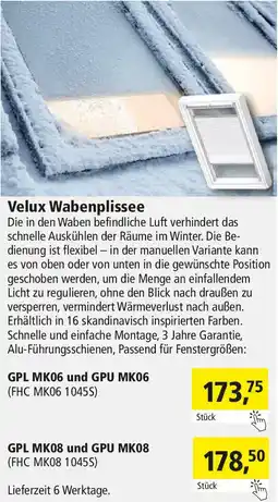 Holz Possling Velux Wabenplissee Angebot