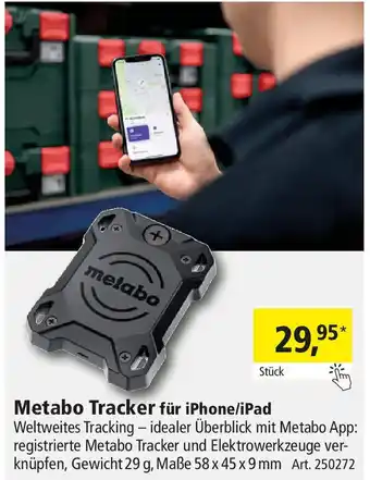 Holz Possling Metabo Tracker für iPhone/iPad Angebot