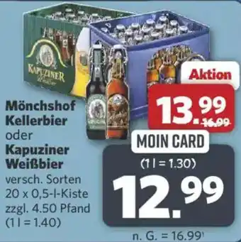 Combi Mönchshof Kellerbier oder Kapuziner Weißbier Angebot