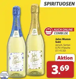 Combi Jules Mumm Sekt Angebot