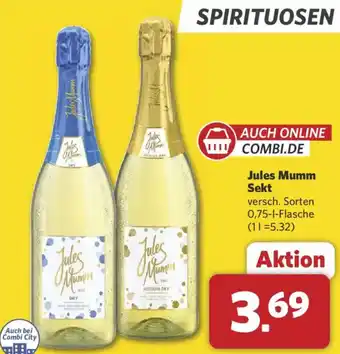 Combi Jules Mumm Sekt Angebot