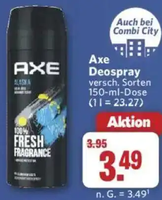 Combi Axe Deospray Angebot