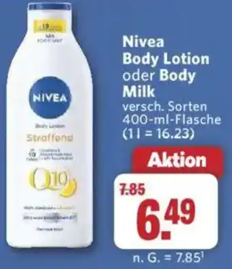 Combi Nivea Body Lotion oder Body Milk Angebot