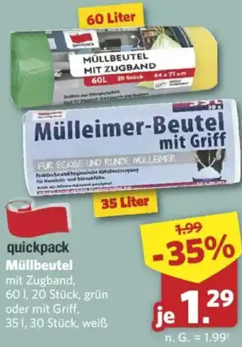 Combi quickpack Müllbeutel Angebot