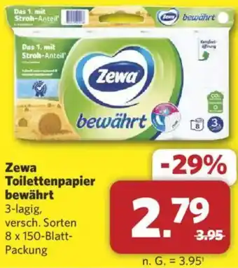 Combi Zewa Toilettenpapier bewährt Angebot