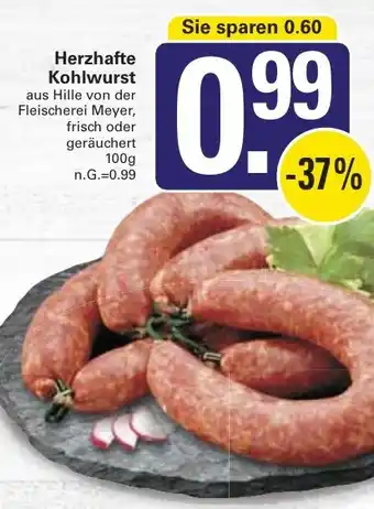 WEZ Herzhafte Kohlwurst Angebot