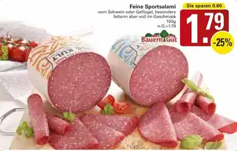 WEZ Bauern Gut Feine Sportsalami Angebot