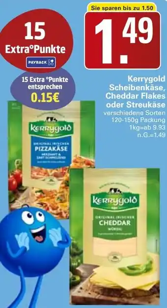 WEZ Kerrygold Scheibenkäse, Cheddar Flakes oder Streukäse Angebot