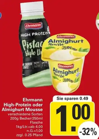 WEZ Ehrmann High-Protein oder Almighurt Mousse Angebot