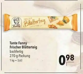 CITTI Markt Tante Fanny Frischer Blätterteig Angebot