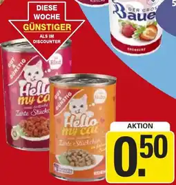 WEZ Gut & Günstig Hello my Cat Zarte Stückchen Katzennahrung Angebot