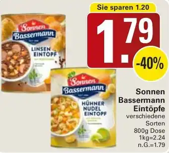 WEZ Sonnen Bassermann Eintöpfe Angebot