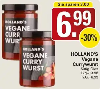 WEZ HOLLAND'S Vegane Currywurst Angebot