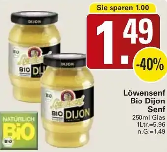 WEZ Löwensenf Bio Dijon Senf Angebot