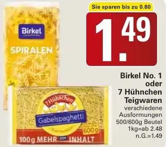 WEZ Birkel No. 1 oder 7 Hühnchen Teigwaren Angebot